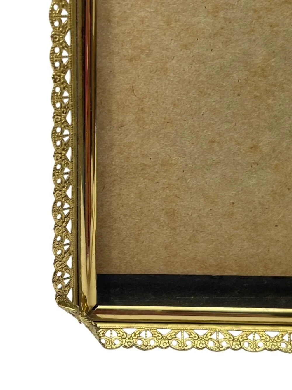 Vintage Ornate Gold Metal Frame With Decorative Edge 8x10 Display No Glass 49k